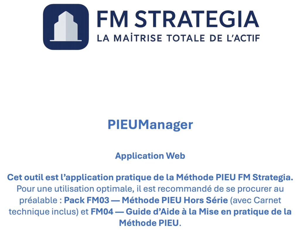 Outil Méthode PIEUManager - AppsWeb 3 AppsWeb Outil Méthode Pieu PIEU MAnager
