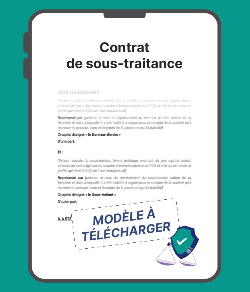 636512dcada094c66d0be626 Contrat de sous traitance