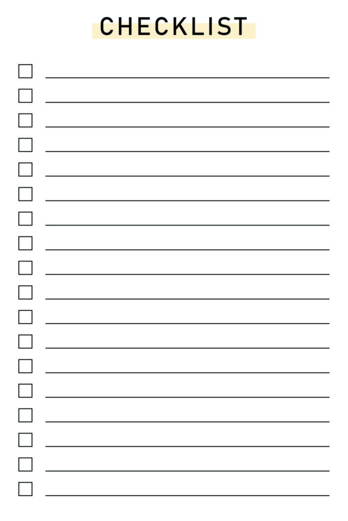 Audit technique : pourquoi les rapports ne servent (presque) jamais 3 Printable blank checklist template 1 01 1024x1536 1